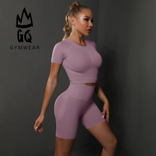 Glorious Queen fitness outfit short + crop top sportkleding set voor Dames