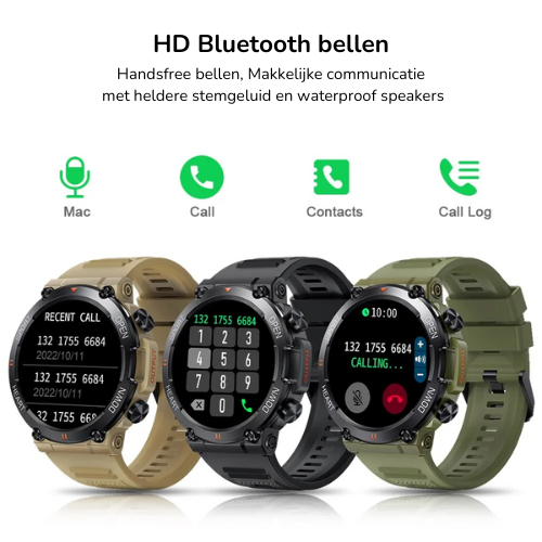 K56 Outdoor & Fitness Smartwatch met calorie meter en stappenteller