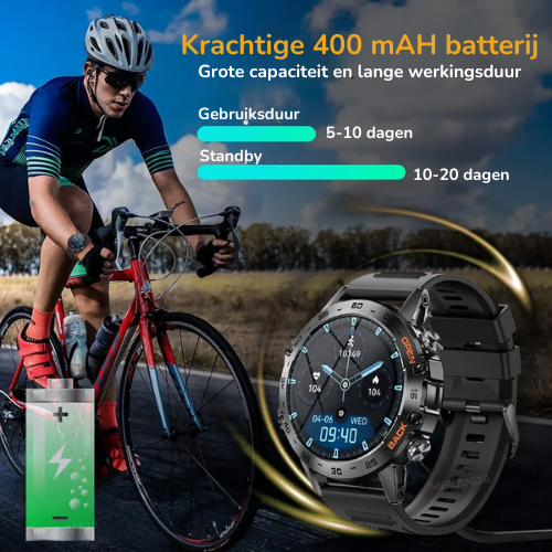 K52 Steel Smartwatch met calorieteller en stappenteller