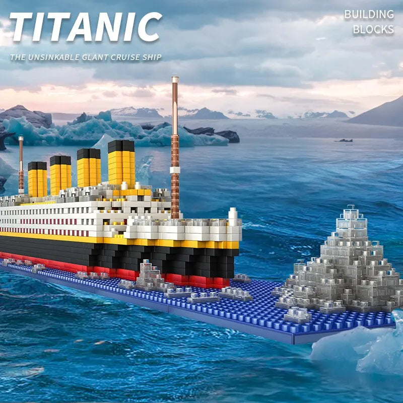 BeBlocks Titanic Micro Bouwblokken puzzel Set 1860Pcs