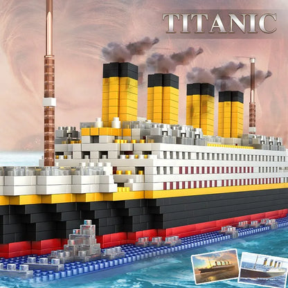 BeBlocks Titanic Micro Bouwblokken puzzel Set 1860Pcs